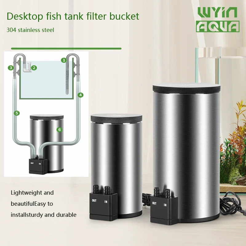 Silent Desktop Aquarium Filter - Marine Aquarium Protein Skimmer ulasan dan harga
