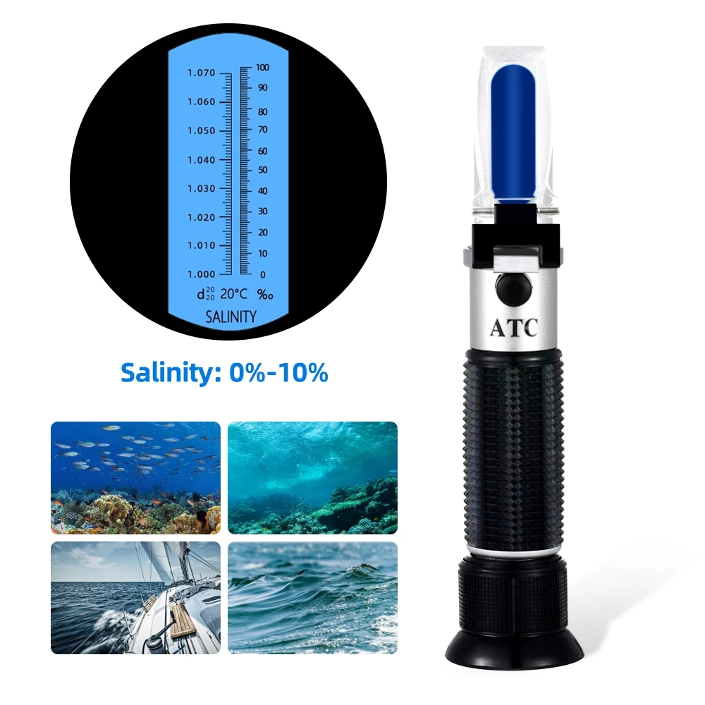 Salinity Refractometer 0-10% 1 - Marine Aquarium Aquascape ulasan dan harga