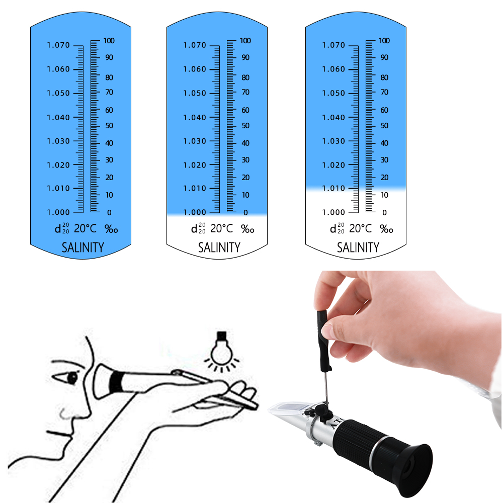 Salinity Refractometer 0-10% 1 - Marine Aquarium Aquascape ulasan dan harga