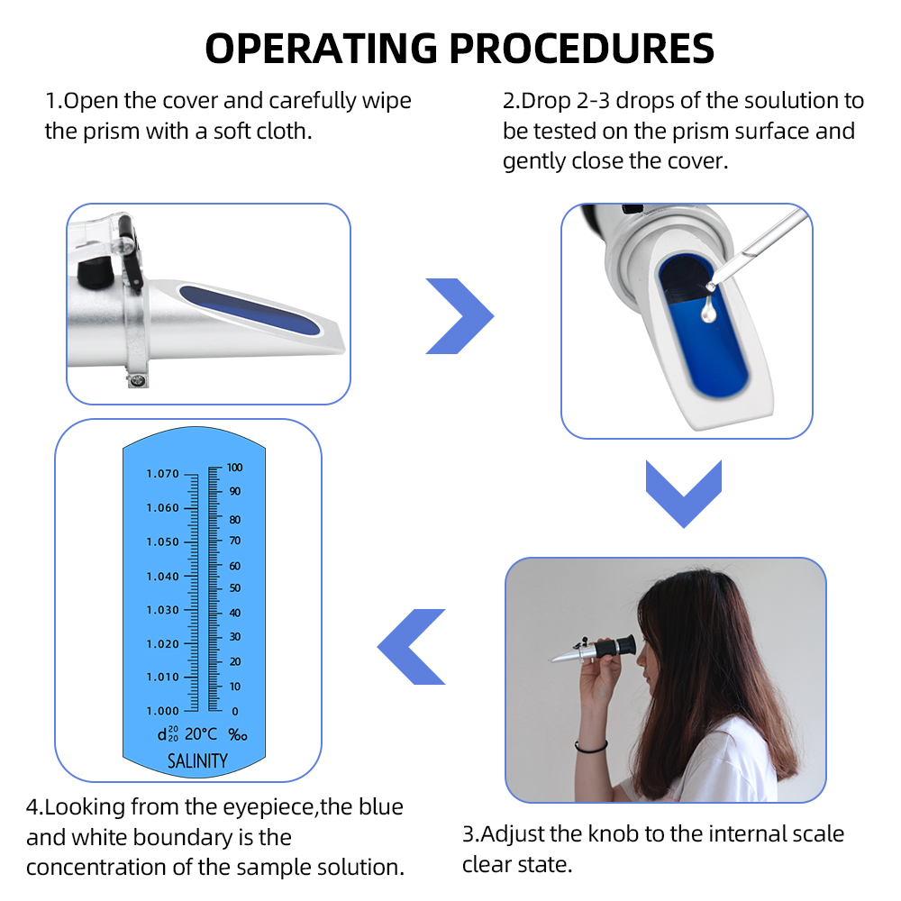 Salinity Refractometer 0-10% 1 - Marine Aquarium Aquascape ulasan dan harga
