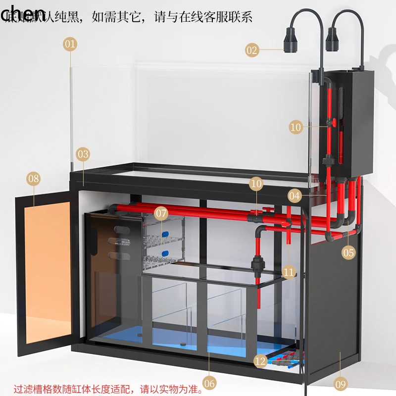 YFY  backpack stream fish tank - Marine Aquarium With Sump ulasan dan harga
