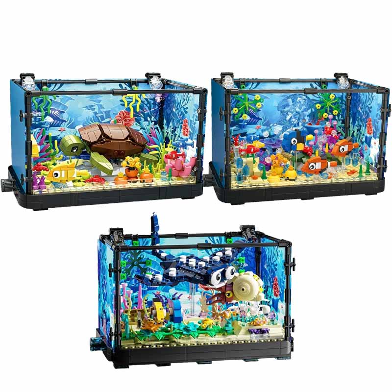 Fish Tank Building Block Set w - Marine Aquarium Aquascape ulasan dan harga